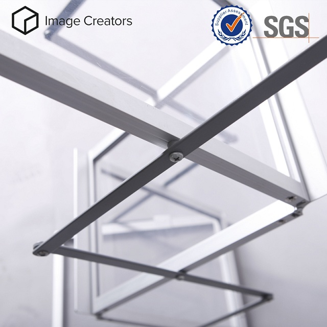 Étagère de catalogue en aluminium stable et entièrement pliable, modèle FT